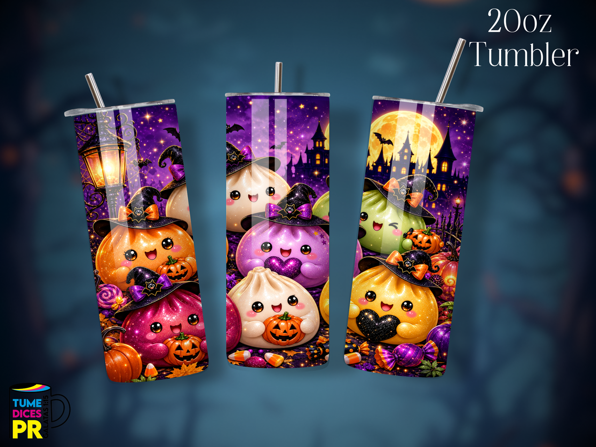 Tumbler Halloween 1 Skinny 20 oz | Personalizable | Mantiene frío y calor
