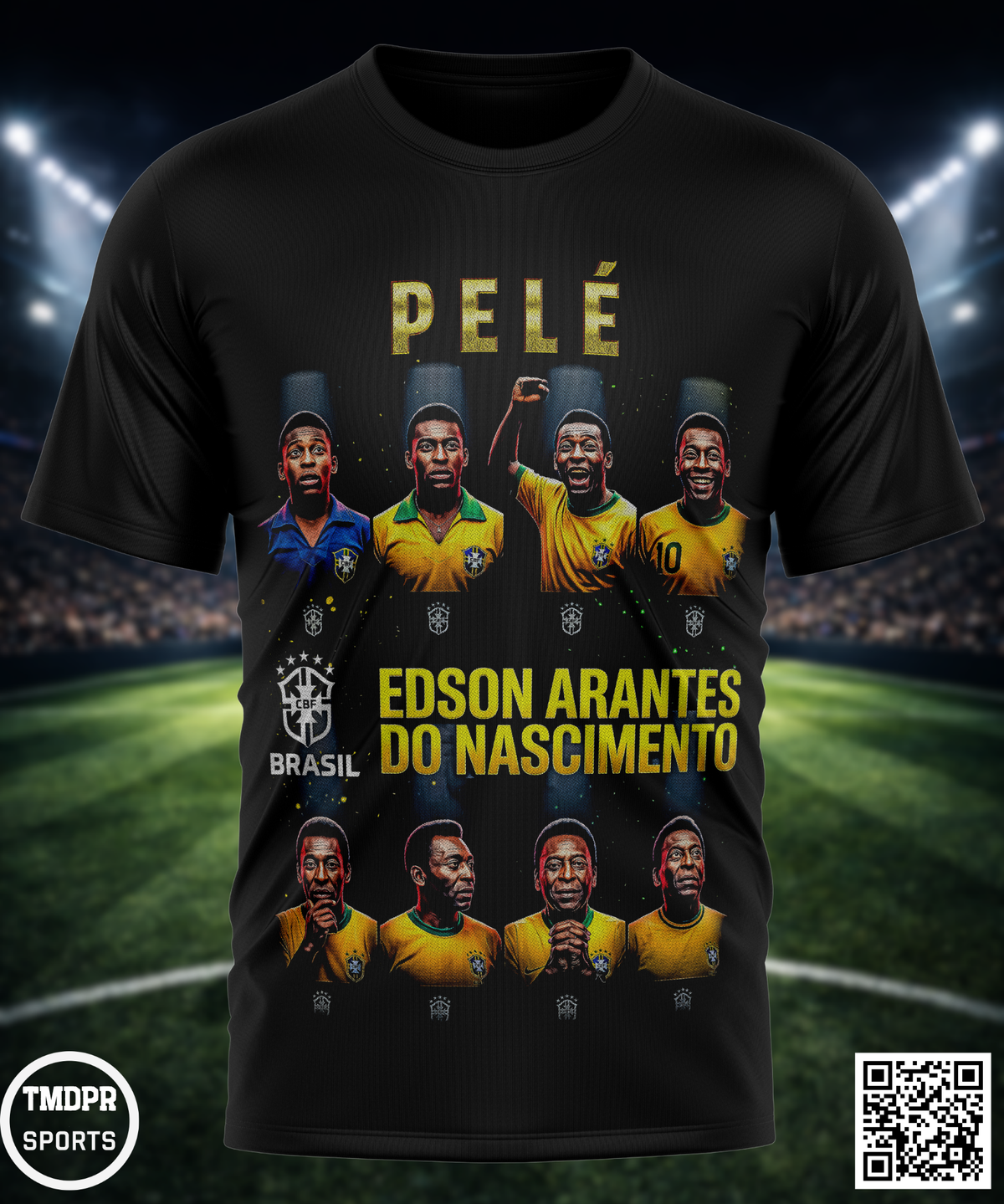 Camiseta PELÉ | Algodón y poliéster | Tallas S–XL