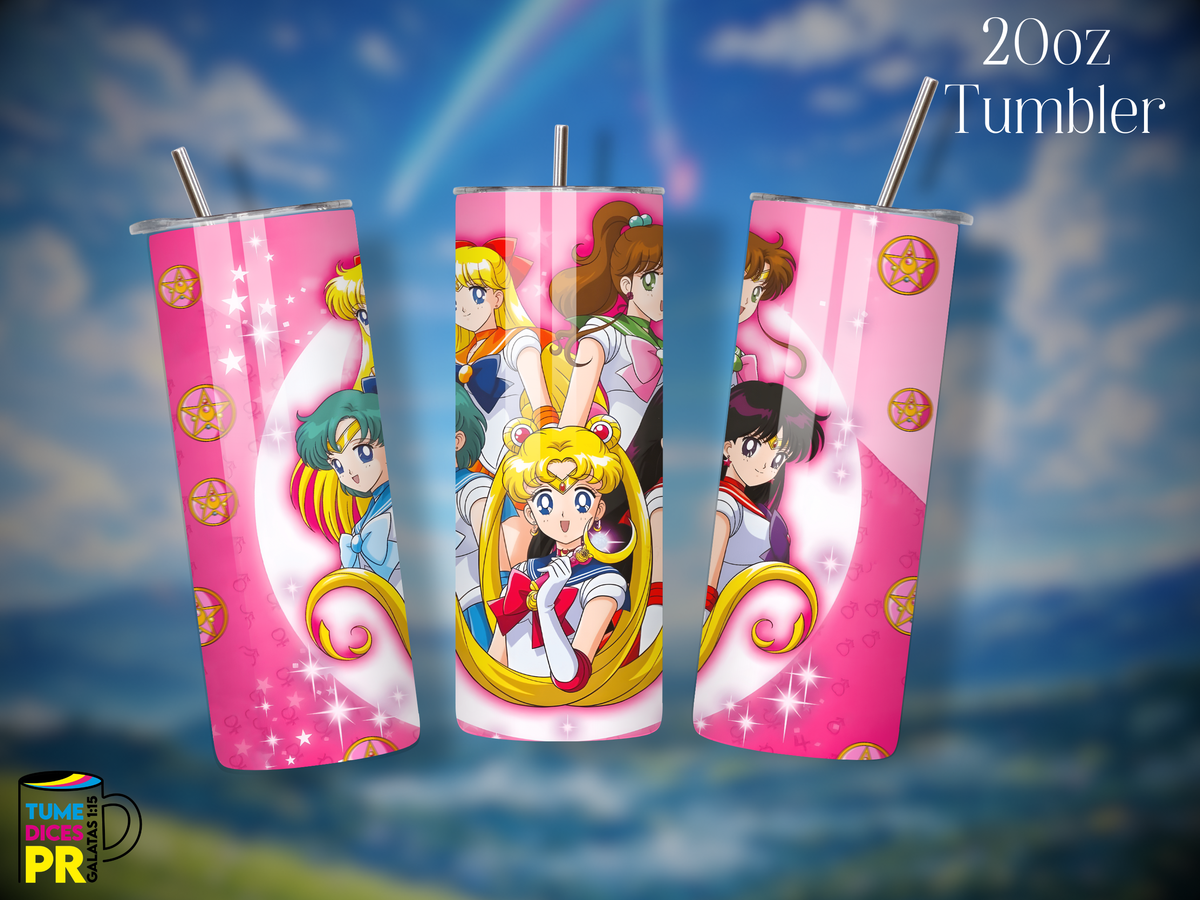 Tumbler Anime 2 Skinny 20 oz | Personalizable | Mantiene frío y calor