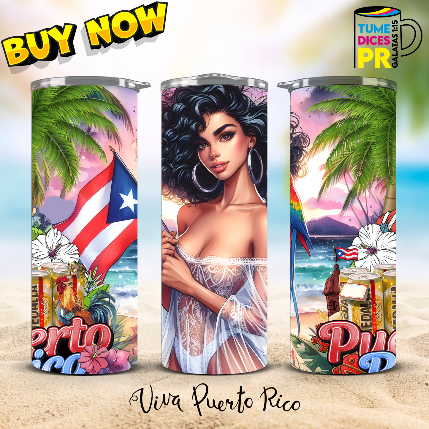 PUERTO RICO 2 Skinny Tumbler