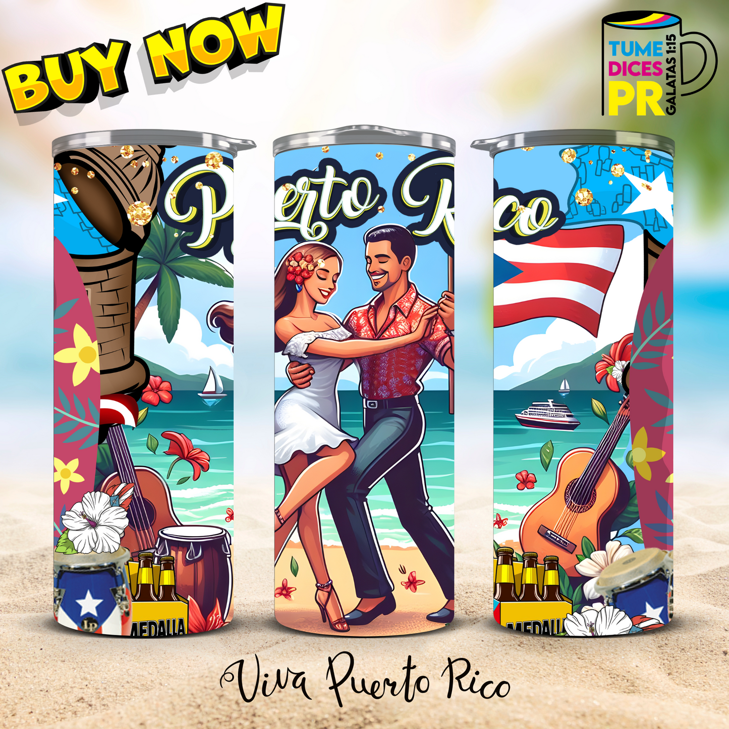 PUERTO RICO 2 Skinny Tumbler