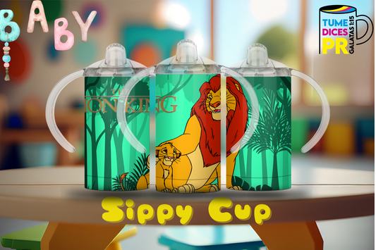 Sippy Cup El Rey León Simba adulto 12 oz | Acero inoxidable | Con sorbeto