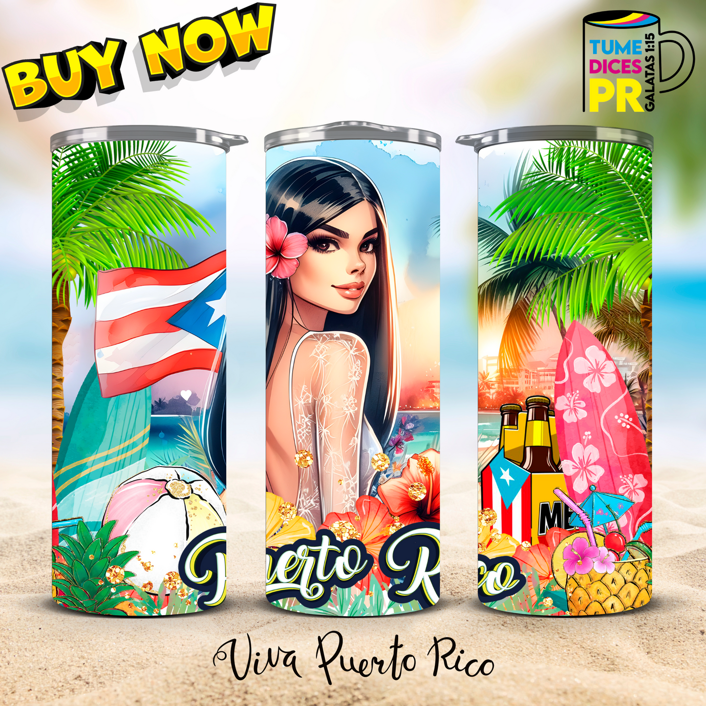 PUERTO RICO 2 Skinny Tumbler