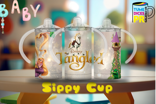 Sippy Cup Enredados Rapunzel 12 oz | Acero inoxidable | Con sorbeto