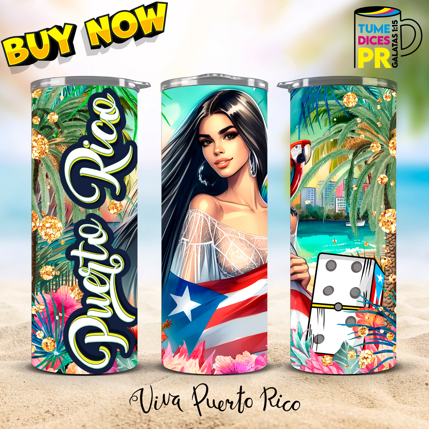 PUERTO RICO 2 Skinny Tumbler