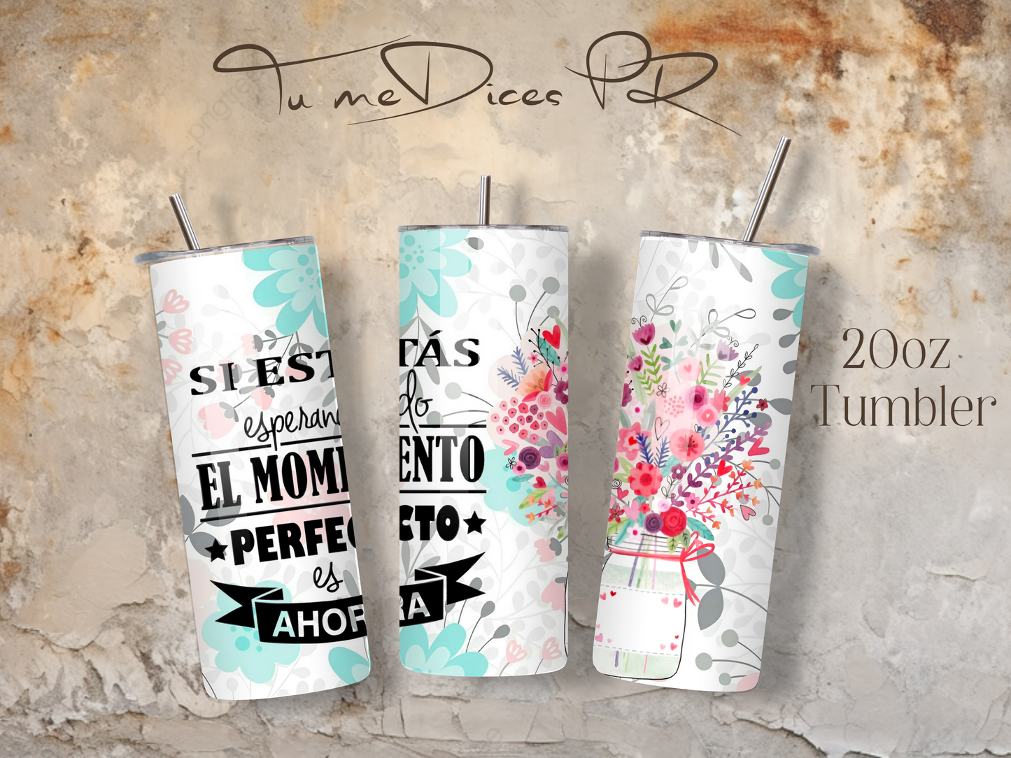 MENSAJES POSITIVOS Skinny Tumbler