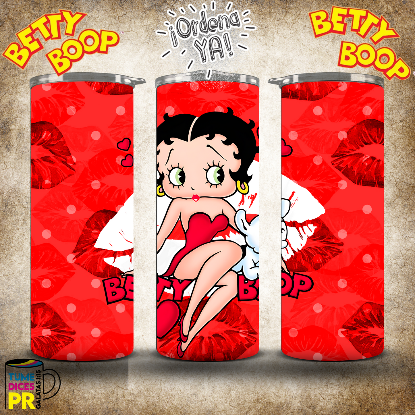 BETTY BOOP Skinny Tumbler