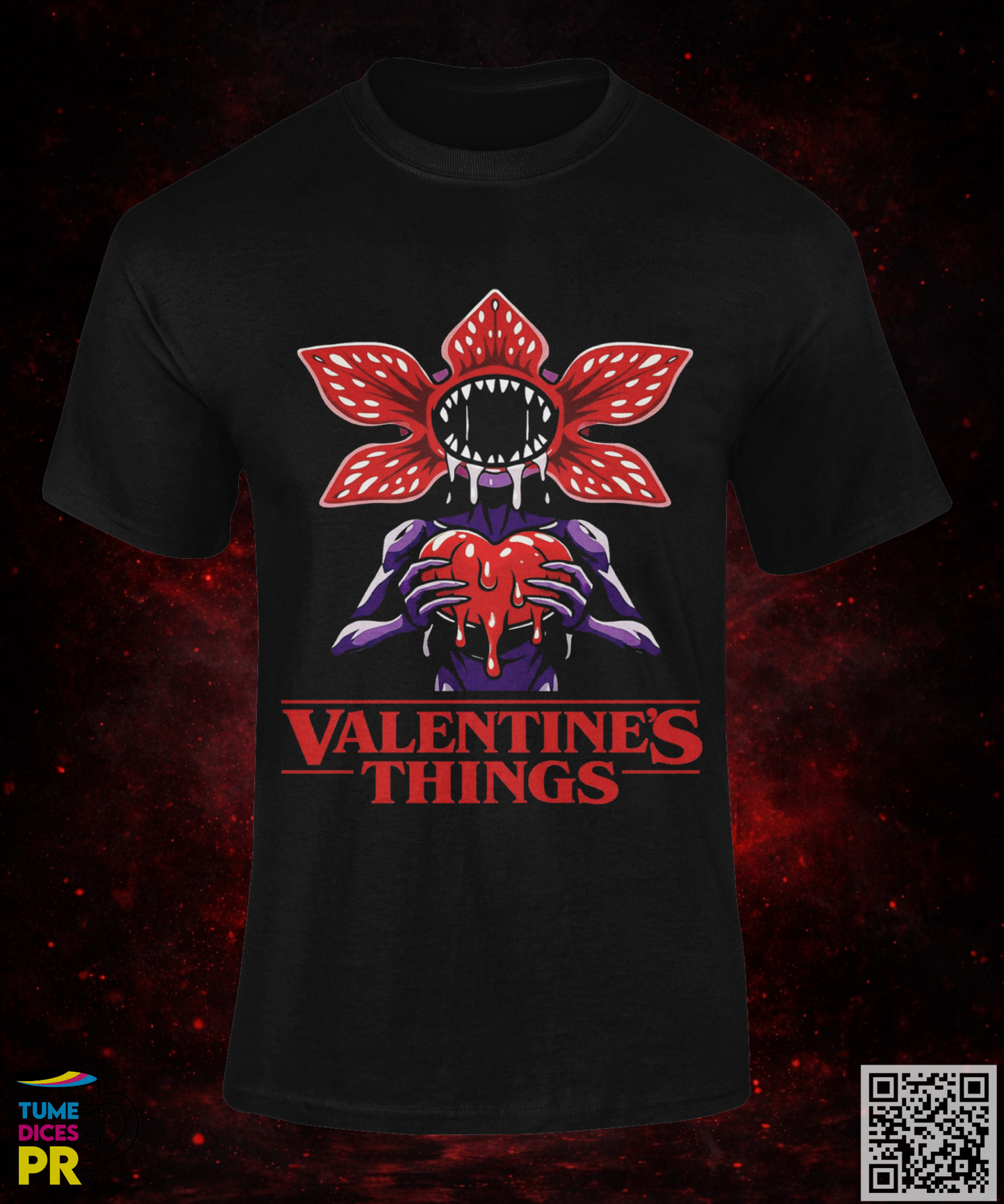 STRANGER THINGS SAN VALENTIN Camisetas