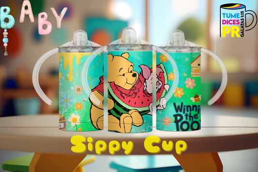 Sippy Cup Winnie the Pooh 2 12 oz | Acero inoxidable | Con sorbeto