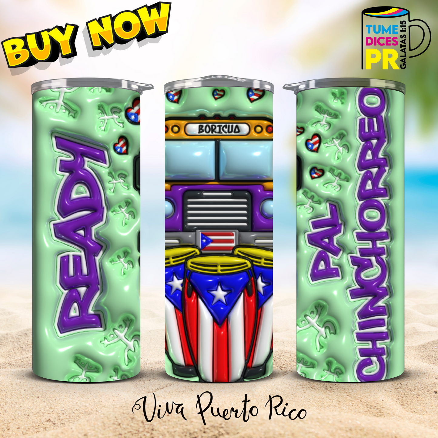 PUERTO RICO Skinny Tumbler