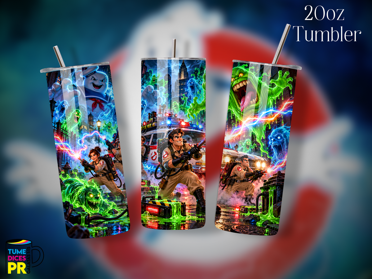 Tumbler Ghostbusters Skinny 20 oz | Personalizable | Mantiene frío y calor