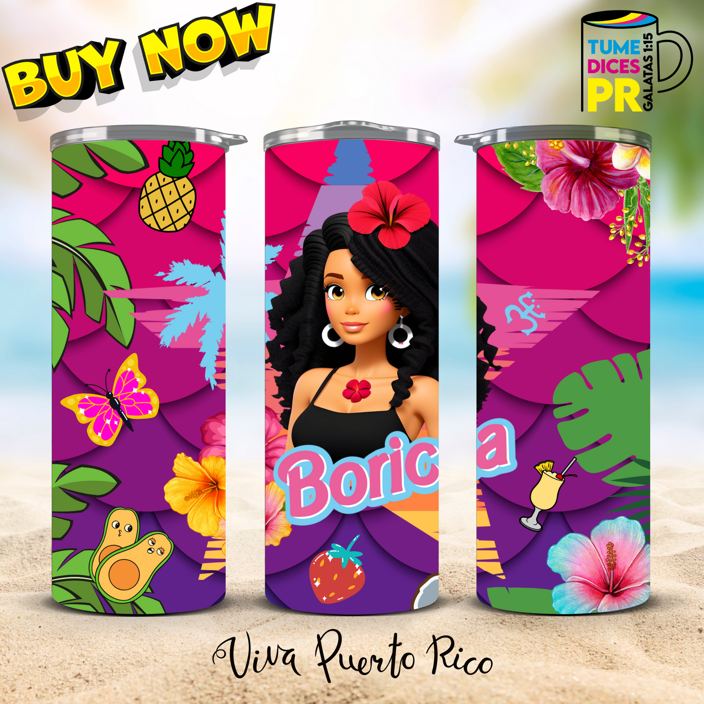 PUERTO RICO 2 Skinny Tumbler