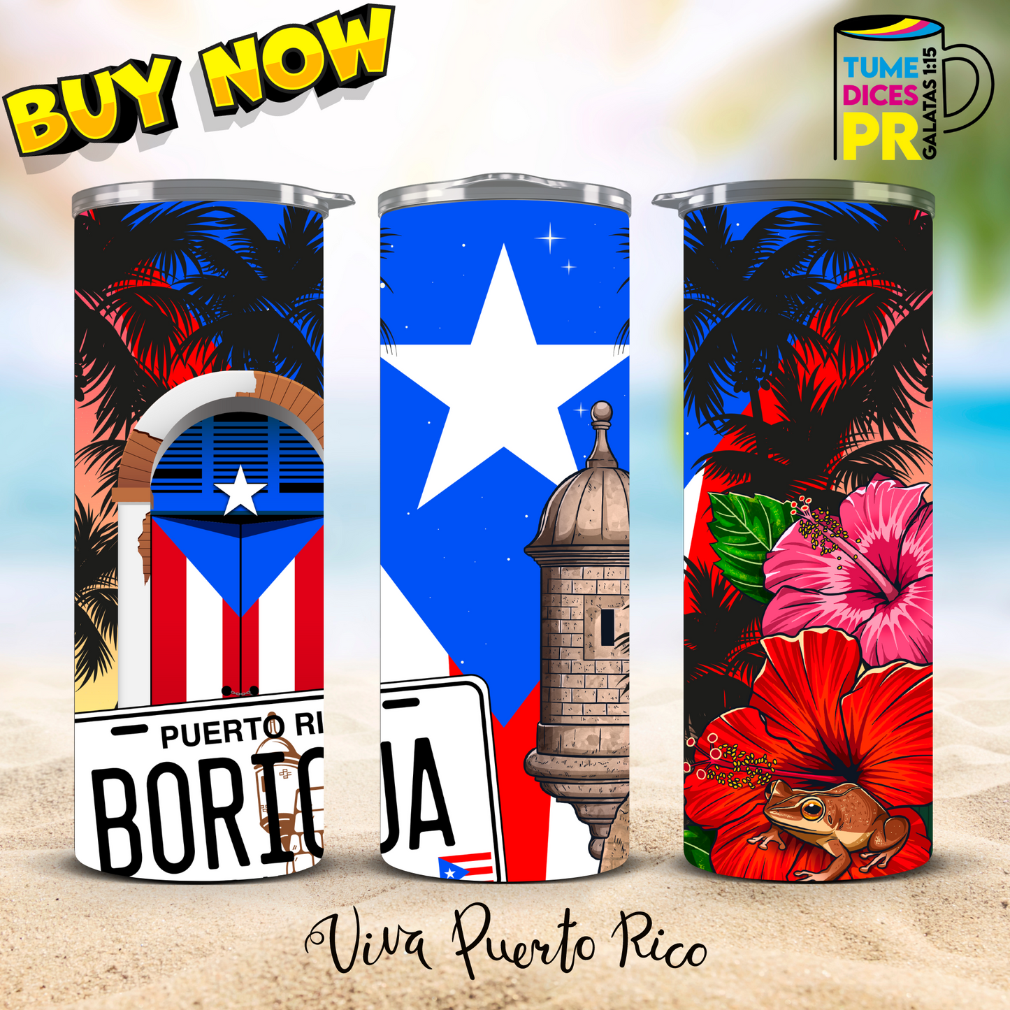 PUERTO RICO 2 Skinny Tumbler