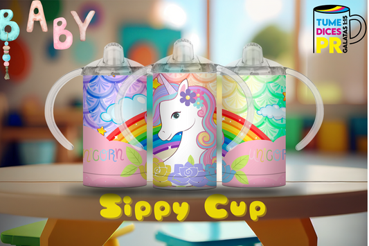 Sippy Cup Unicornio 2 12 oz | Acero inoxidable | Con sorbeto