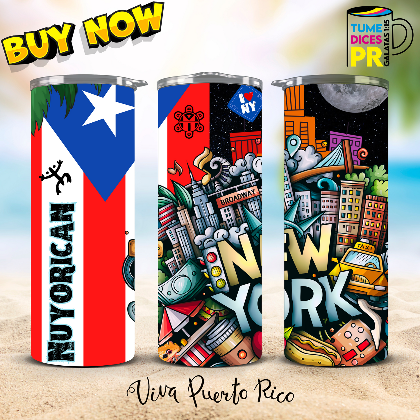 PUERTO RICO 2 Skinny Tumbler