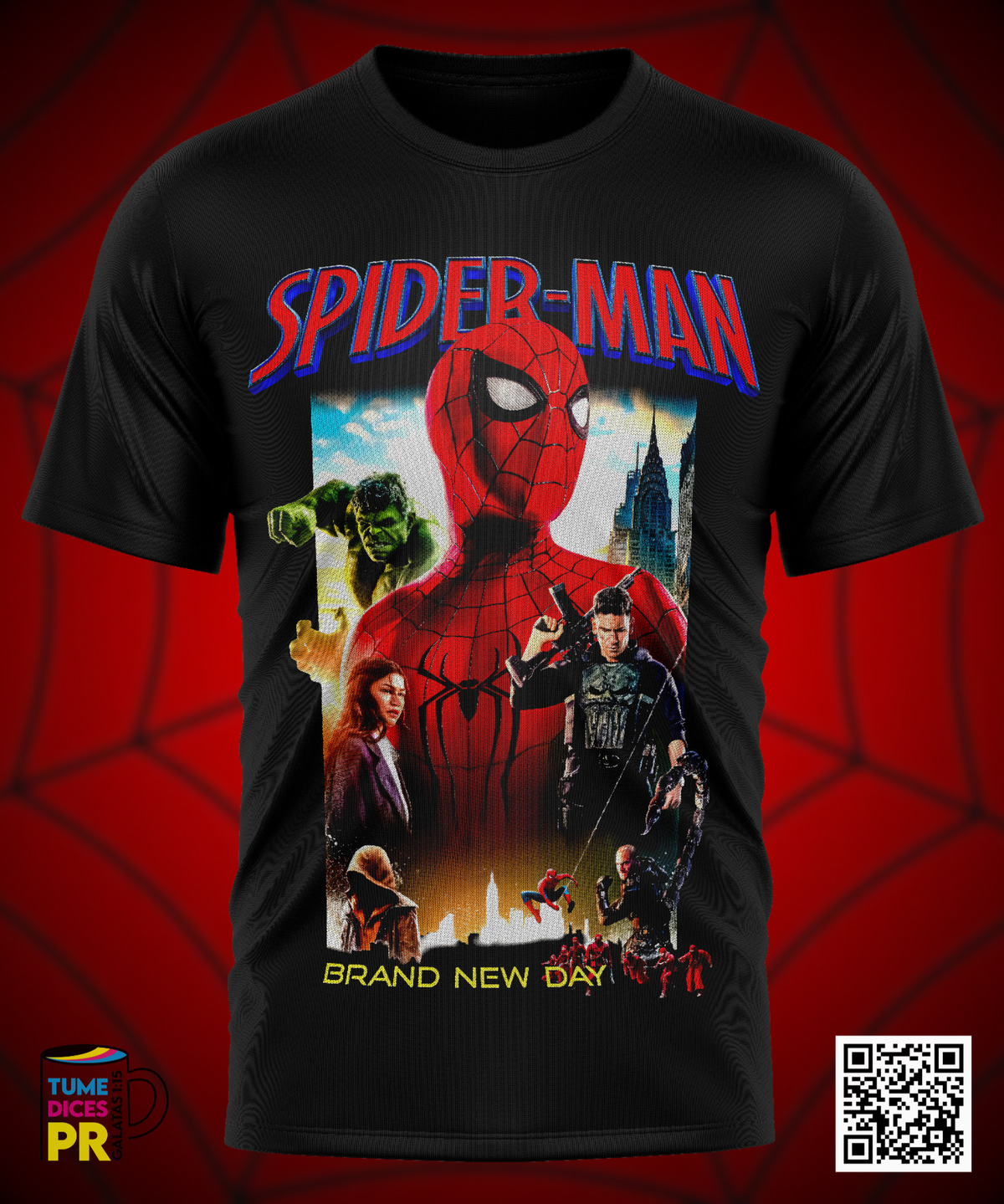 Camiseta SPIDERMAN 2 | Algodón y poliéster | Tallas S–XL