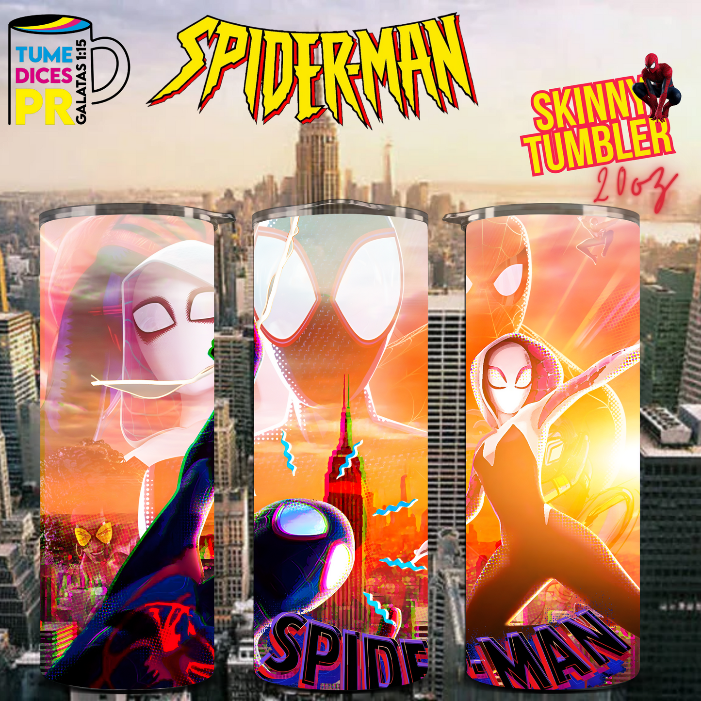 SPIDERMAN Skinny Tumbler