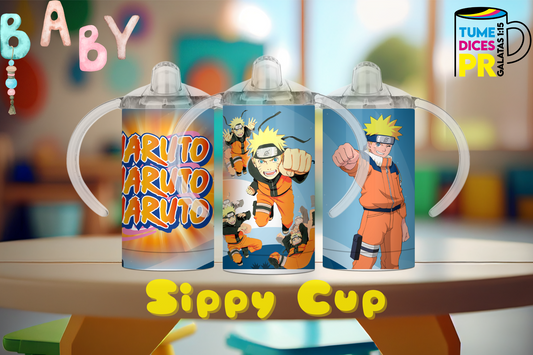 Sippy Cup Naruto 3 12 oz | Acero inoxidable | Con sorbeto