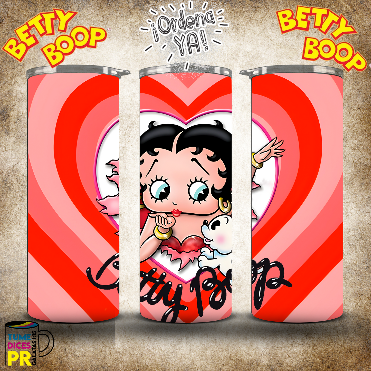 BETTY BOOP Skinny Tumbler