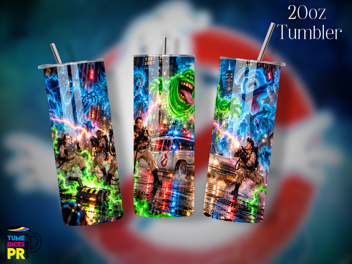 Tumbler Ghostbusters Skinny 20 oz | Personalizable | Mantiene frío y calor