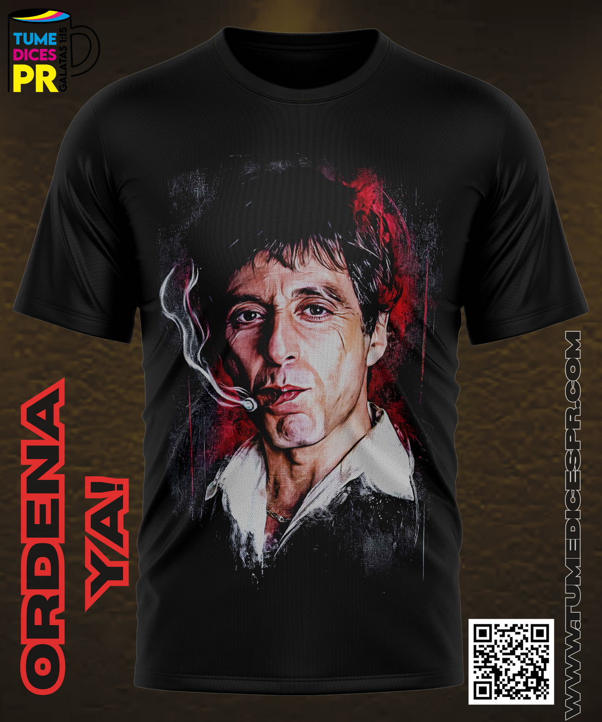Camiseta SCARFACE | Algodón y poliéster | Tallas S–XL