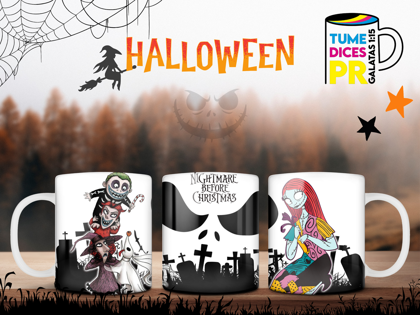 Taza Halloween Nightmare Before Christmas