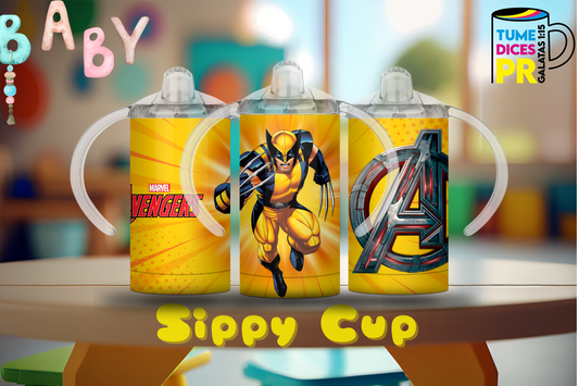 Sippy Cup Wolverine Avengers 12 oz | Acero inoxidable | Con sorbeto