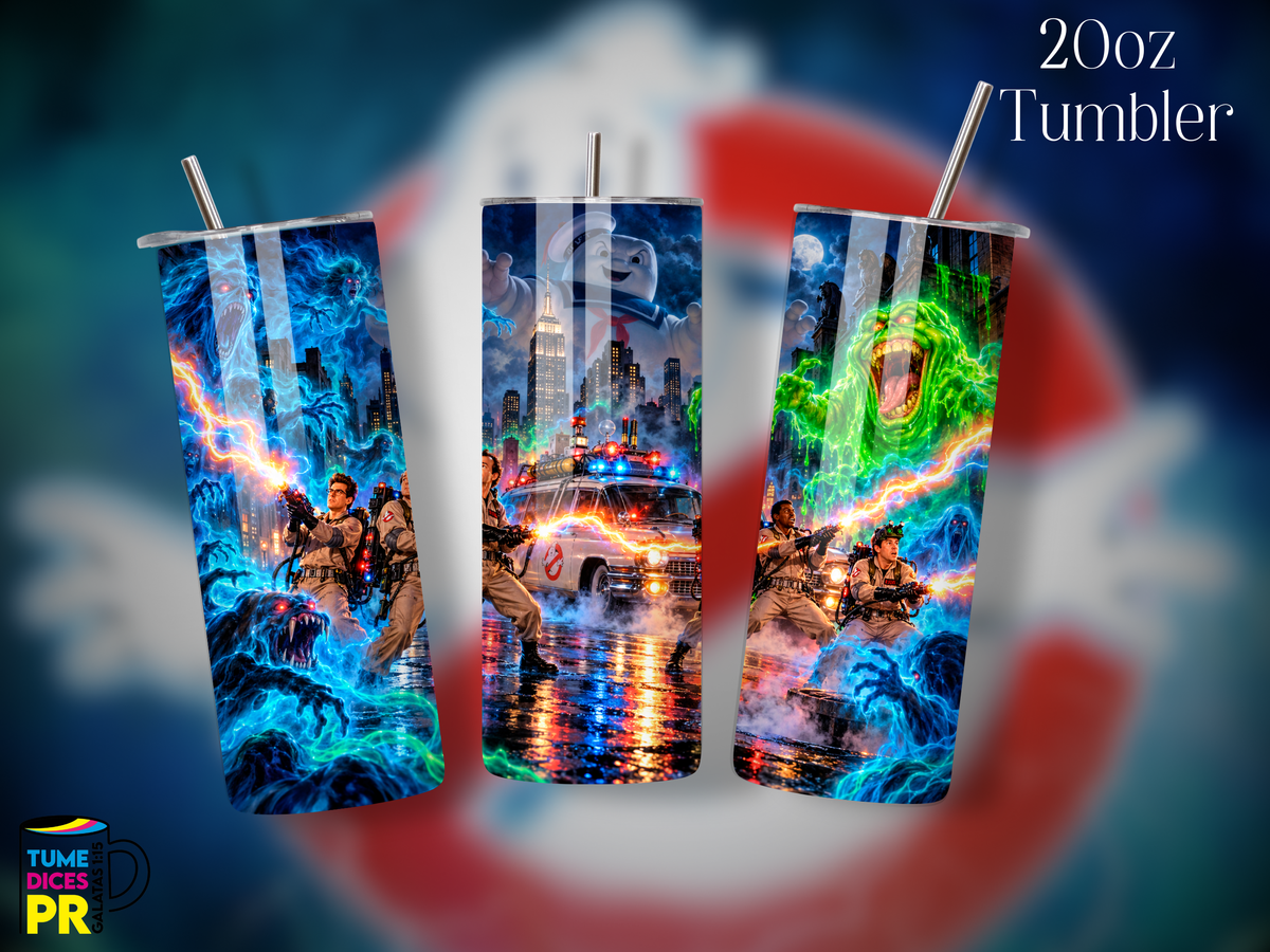 Tumbler Ghostbusters Skinny 20 oz | Personalizable | Mantiene frío y calor