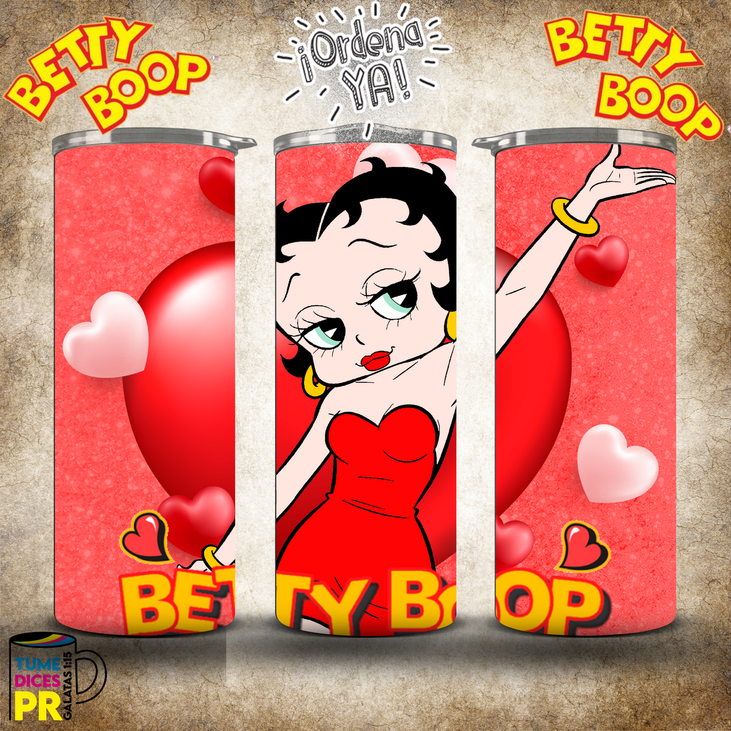 BETTY BOOP Skinny Tumbler