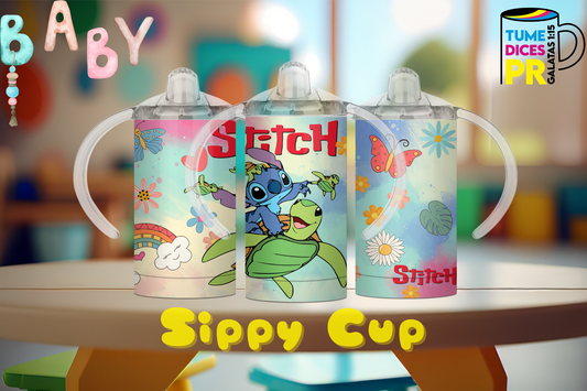 Sippy Cup Stitch 12 oz | Acero inoxidable | Con sorbeto