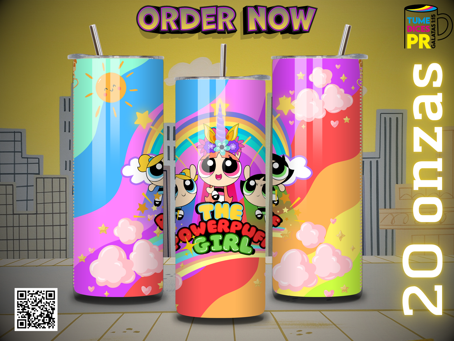 POWERPUFF GIRLS Skinny Tumbler