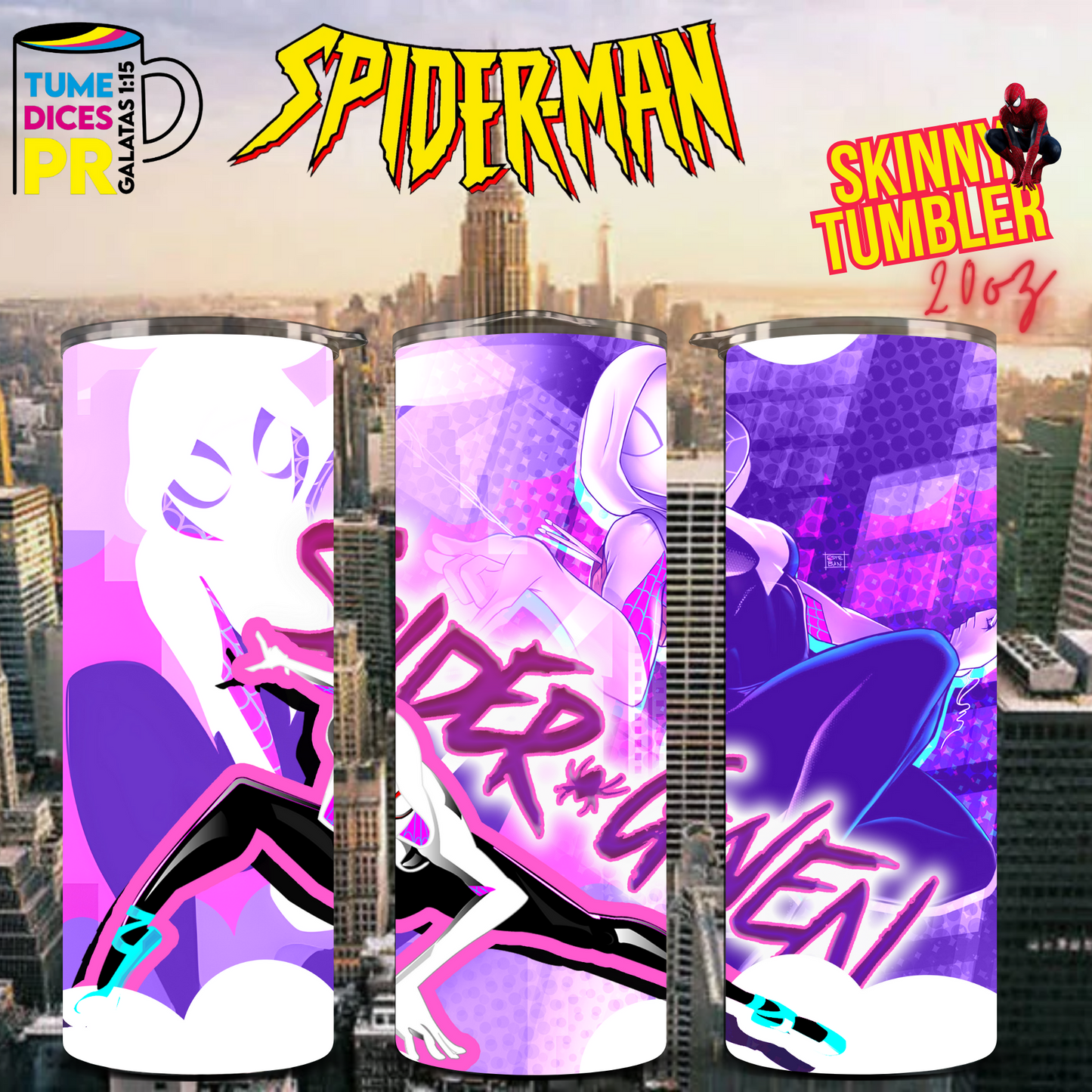 SPIDERMAN Skinny Tumbler