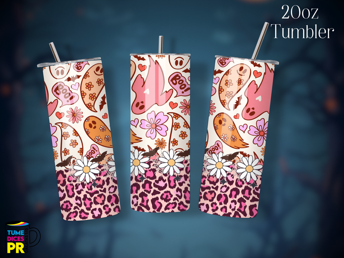 Tumbler Halloween 1 Skinny 20 oz | Personalizable | Mantiene frío y calor