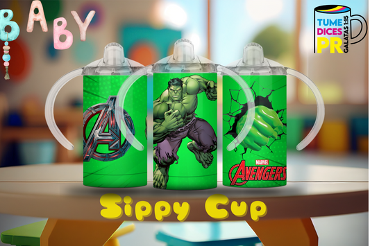 Sippy Cup Hulk Avengers 12 oz | Acero inoxidable | Con sorbeto