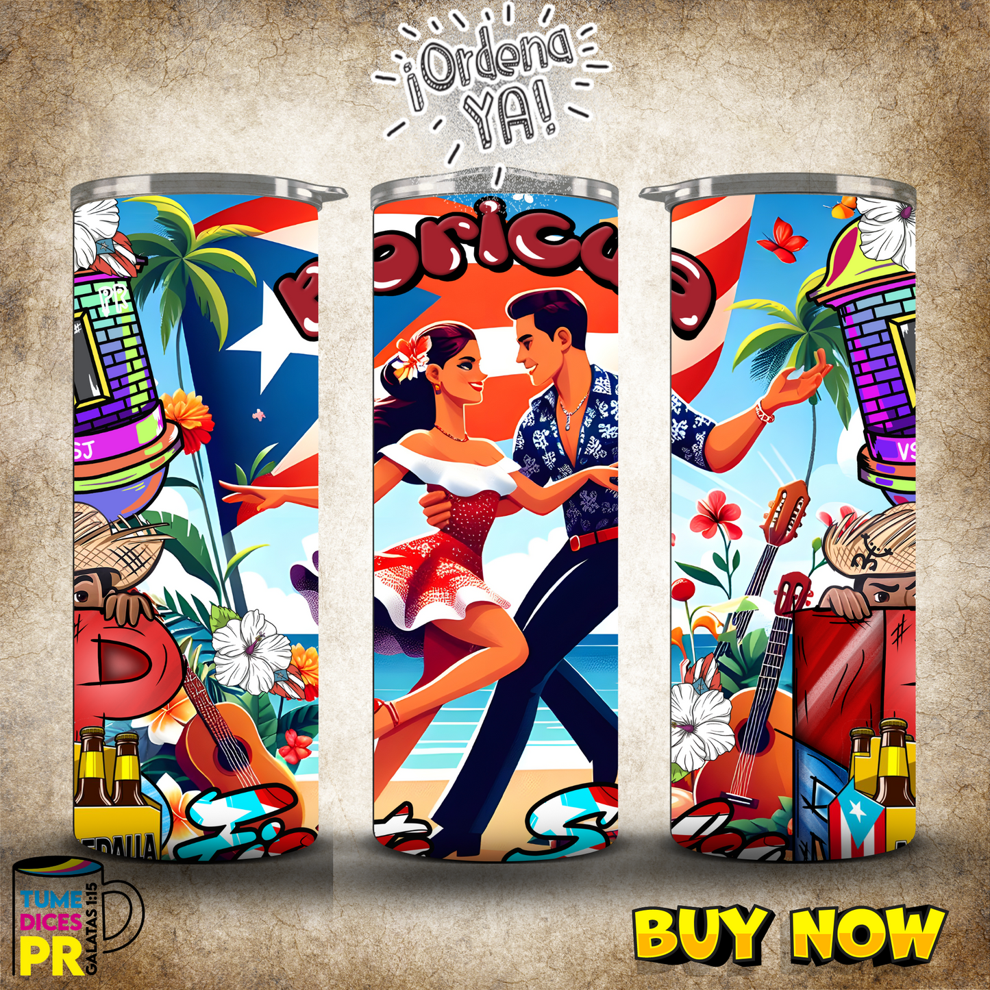 PUERTO RICO 2 Skinny Tumbler