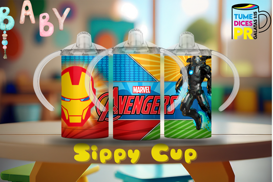 Sippy Cup Iron Man Avengers 2 12 oz | Acero inoxidable | Con sorbeto