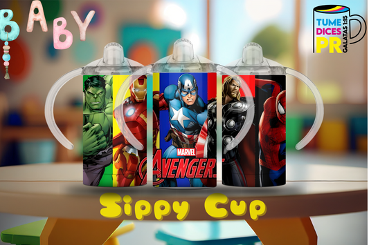 Sippy Cup Avengers 12 oz | Acero inoxidable | Con sorbeto