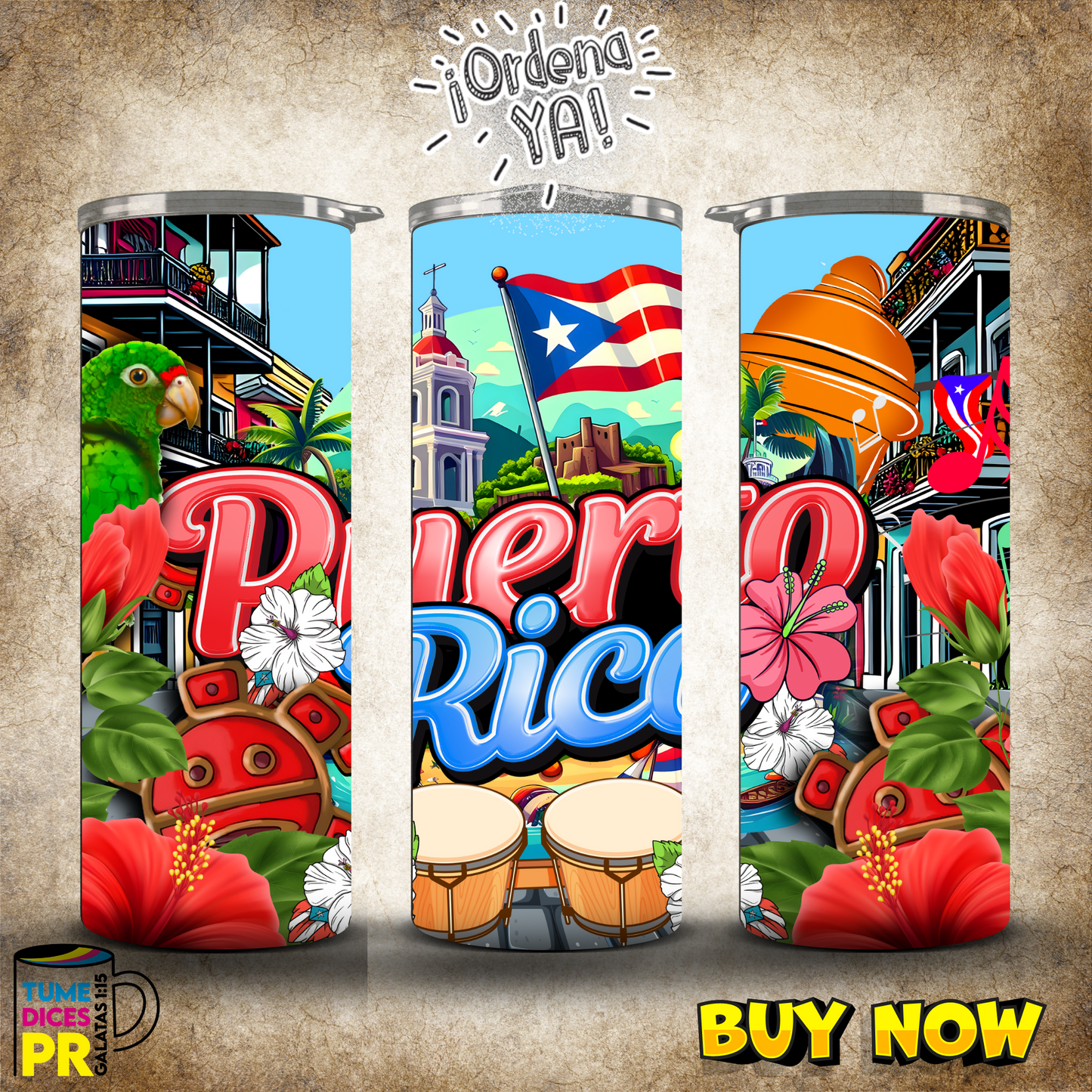 PUERTO RICO 2 Skinny Tumbler