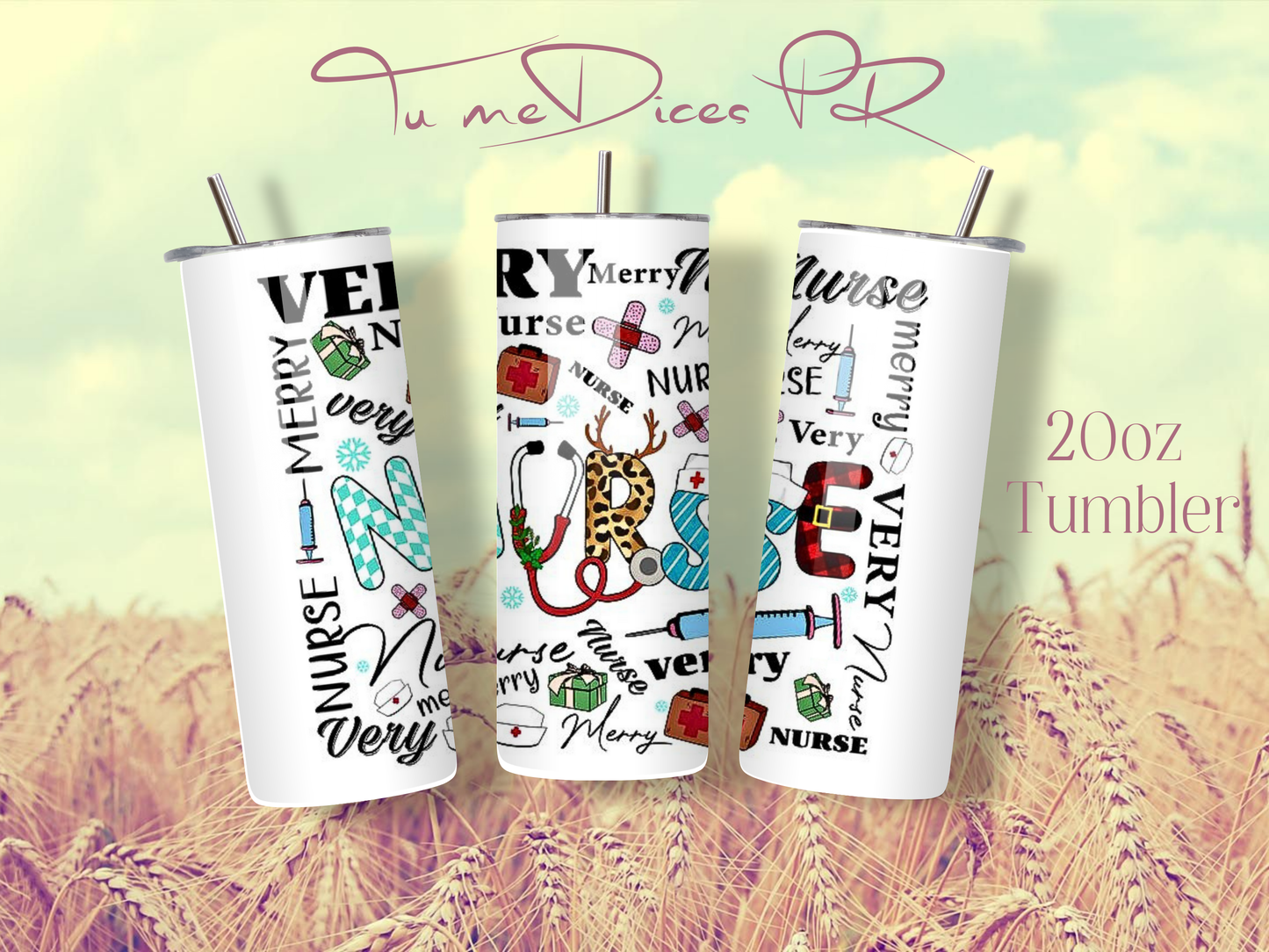 ENFERMER@S Skinny Tumbler