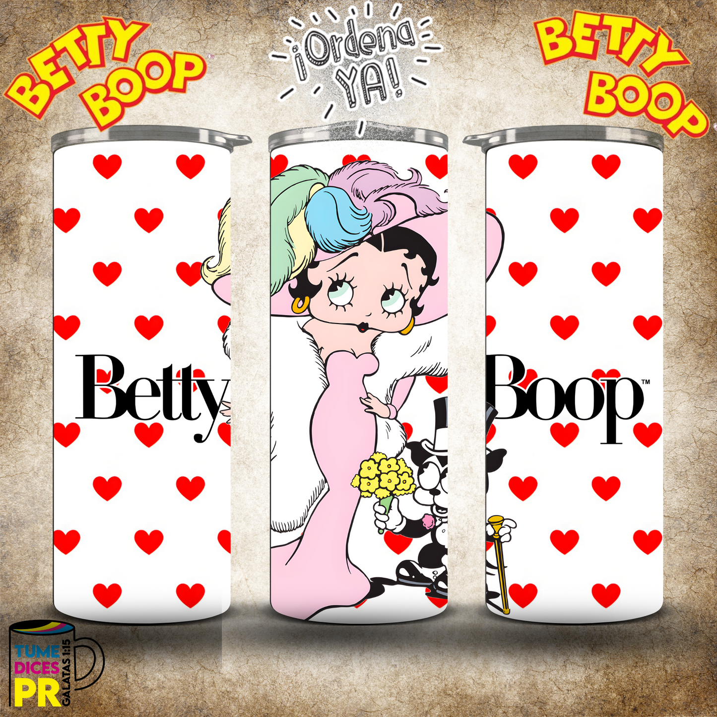 BETTY BOOP Skinny Tumbler