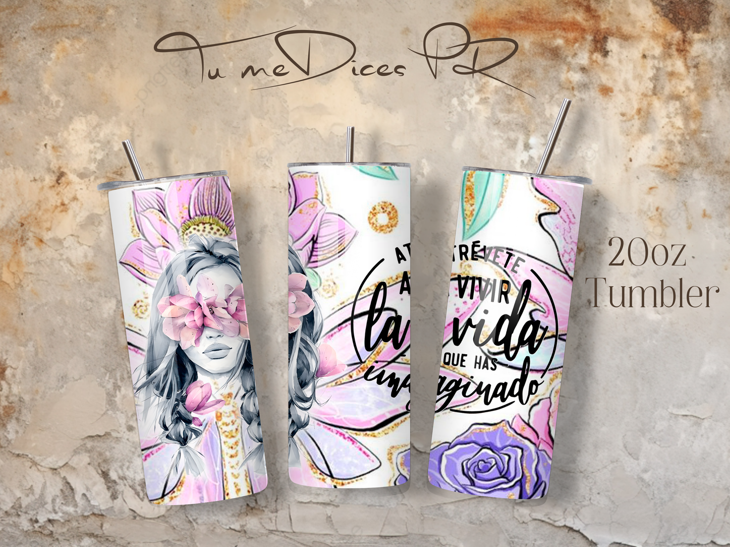 MENSAJES POSITIVOS Skinny Tumbler