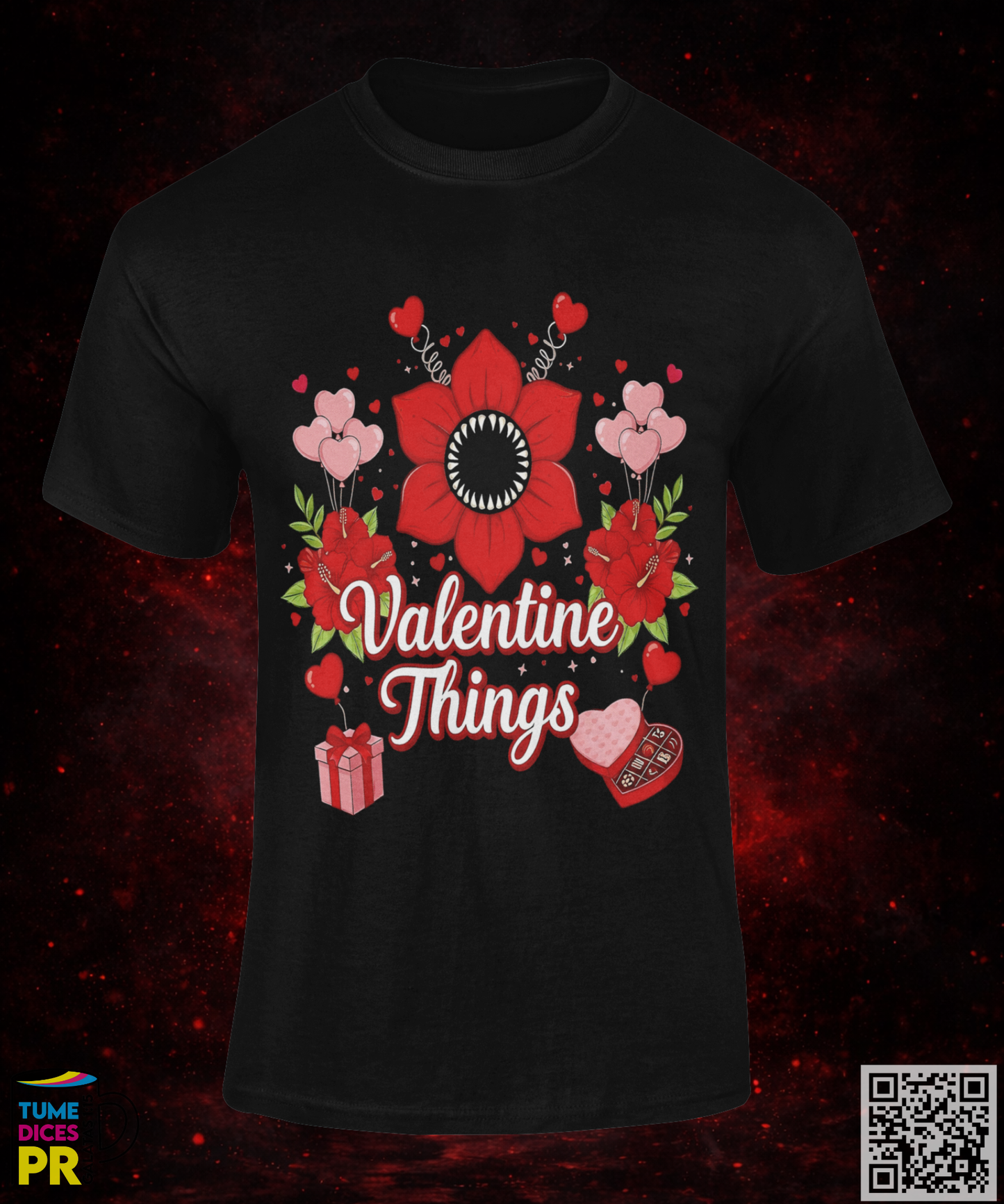 STRANGER THINGS SAN VALENTIN Camisetas