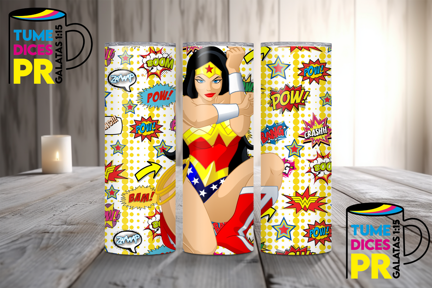 Wonder Woman Skinny Tumbler