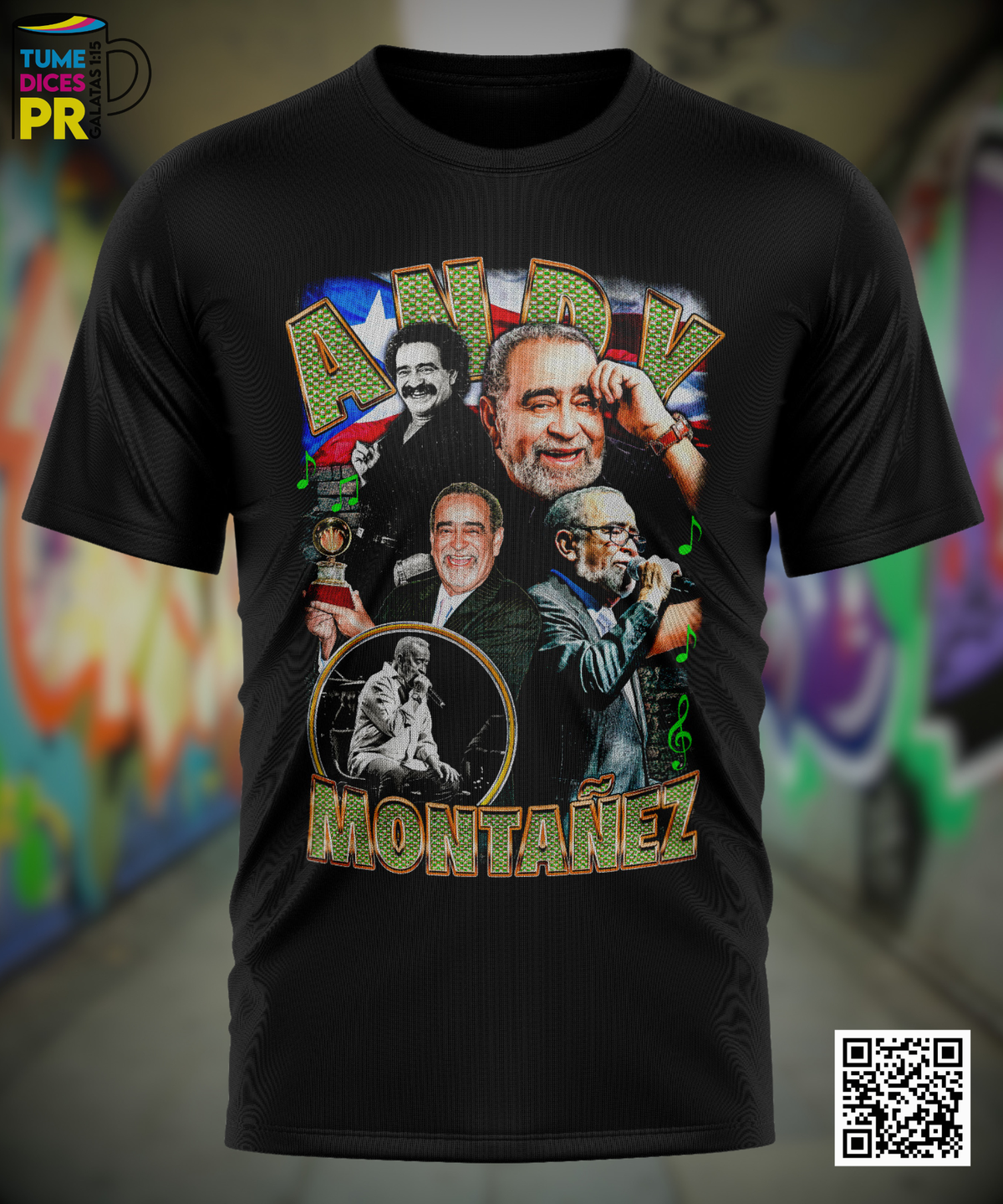 Camiseta ANDY MONTAÑEZ | Algodón y poliéster | Tallas S–XL