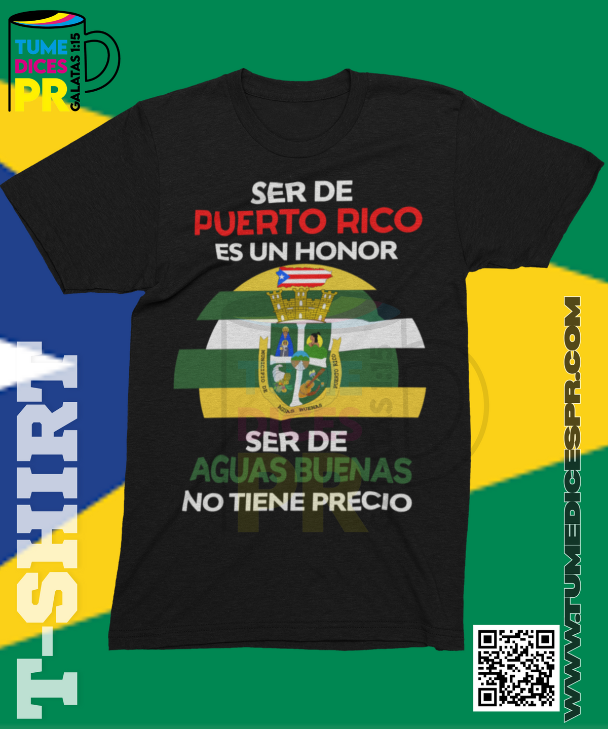 Camiseta MUNICIPIOS DE PUERTO RICO | Algodón y poliéster | Tallas S–XL