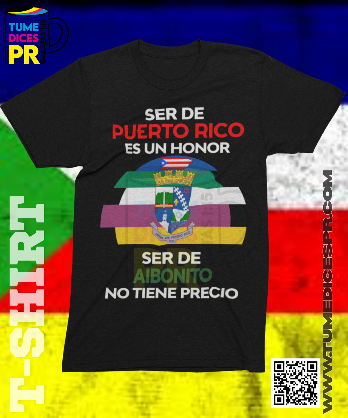 Camiseta MUNICIPIOS DE PUERTO RICO | Algodón y poliéster | Tallas S–XL