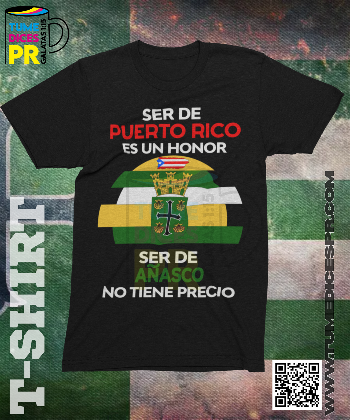 Camiseta MUNICIPIOS DE PUERTO RICO | Algodón y poliéster | Tallas S–XL