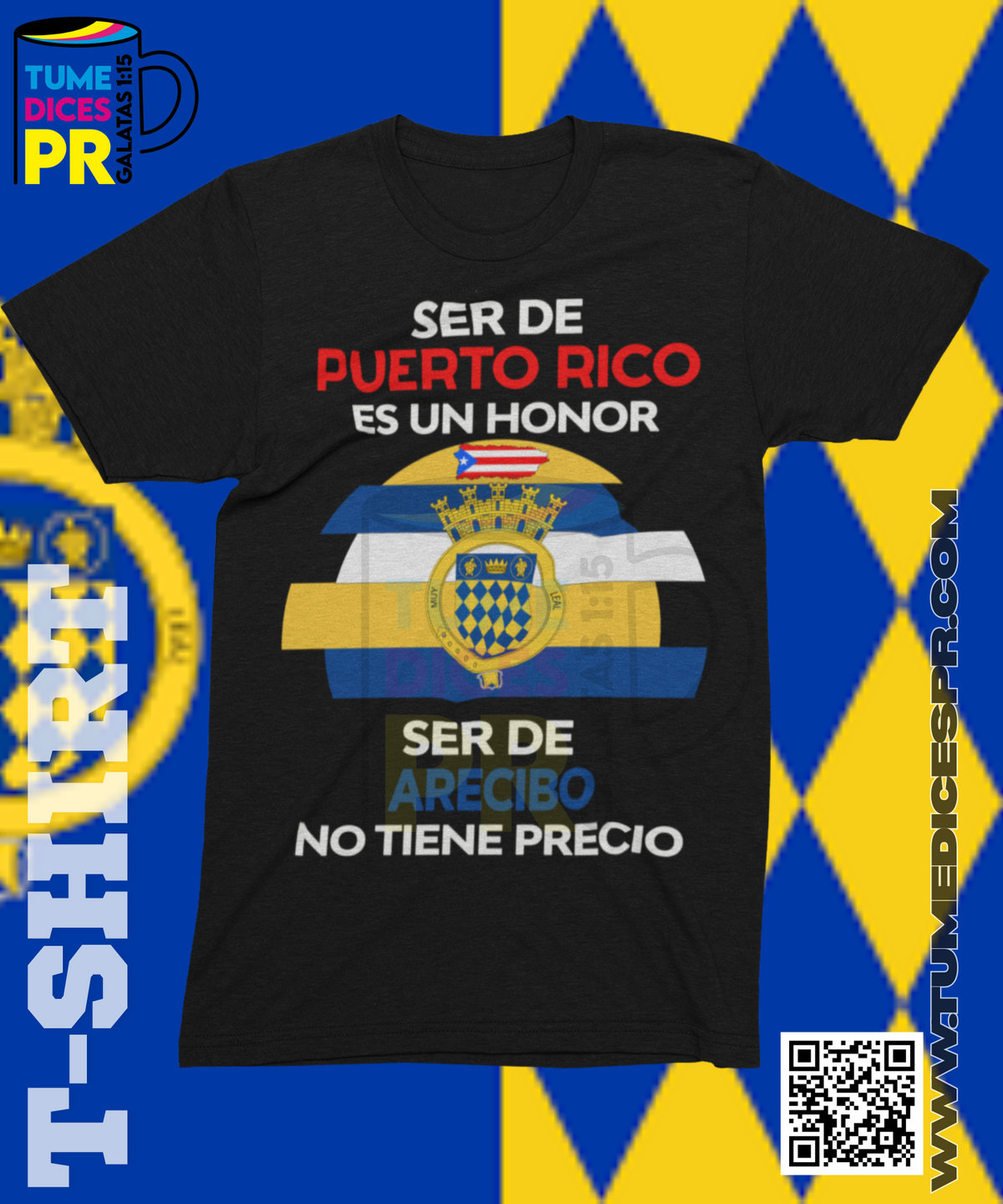 Camiseta MUNICIPIOS DE PUERTO RICO | Algodón y poliéster | Tallas S–XL