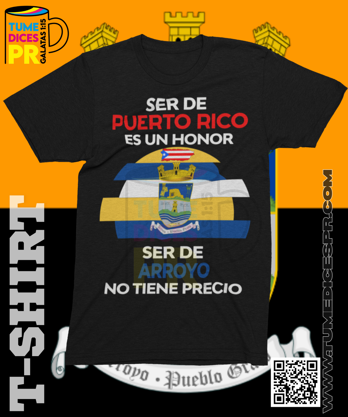 Camiseta MUNICIPIOS DE PUERTO RICO | Algodón y poliéster | Tallas S–XL