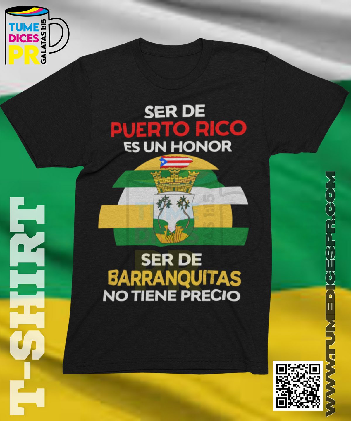 Camiseta MUNICIPIOS DE PUERTO RICO | Algodón y poliéster | Tallas S–XL